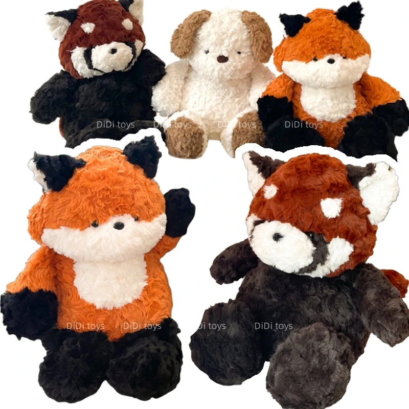 Fat Lazy Ball Peluche Fox Raccoon Dog Peluche Farcito Cartoon Animals Cute Face Plushie Coccolone Per Ragazza Ragazzo Regalo Di Compleanno