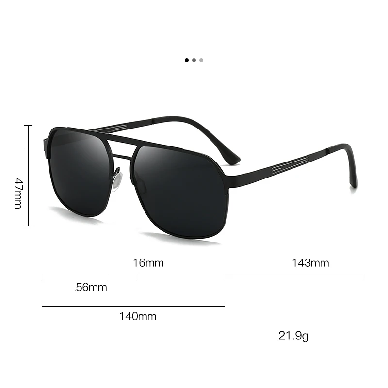 New Glasses Men's Polarized Sunglasses Retro Square Sunglasses Driver's Mirror 5148