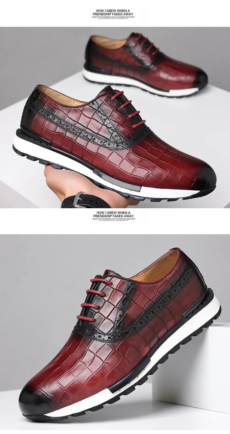 Men Genuine Leather Sneakers