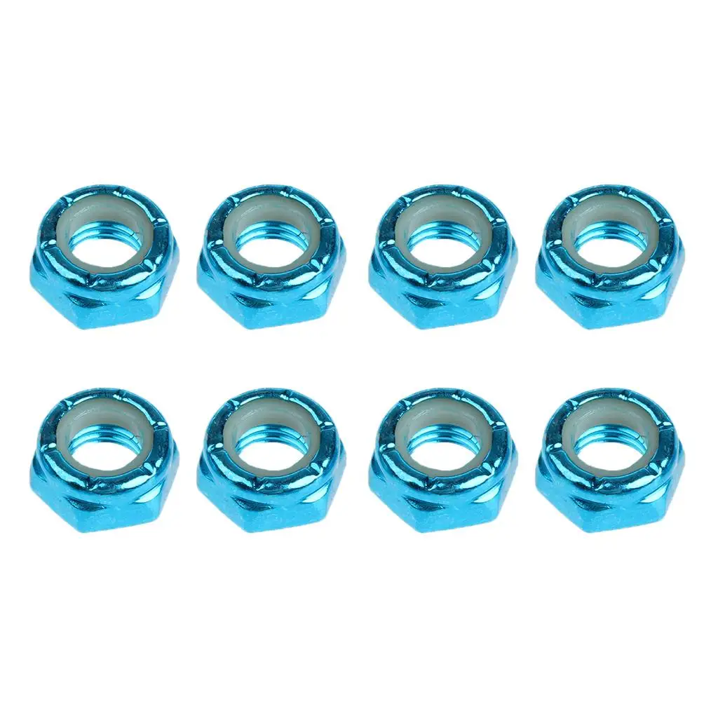 8pcs Pack Durable Skateboard Longboard Trucks Wheels Replacement Axle Nuts Hardware for Longboard Repair,skateboard accessories,skateboard bearings,skateboard tools,skateboard wheel