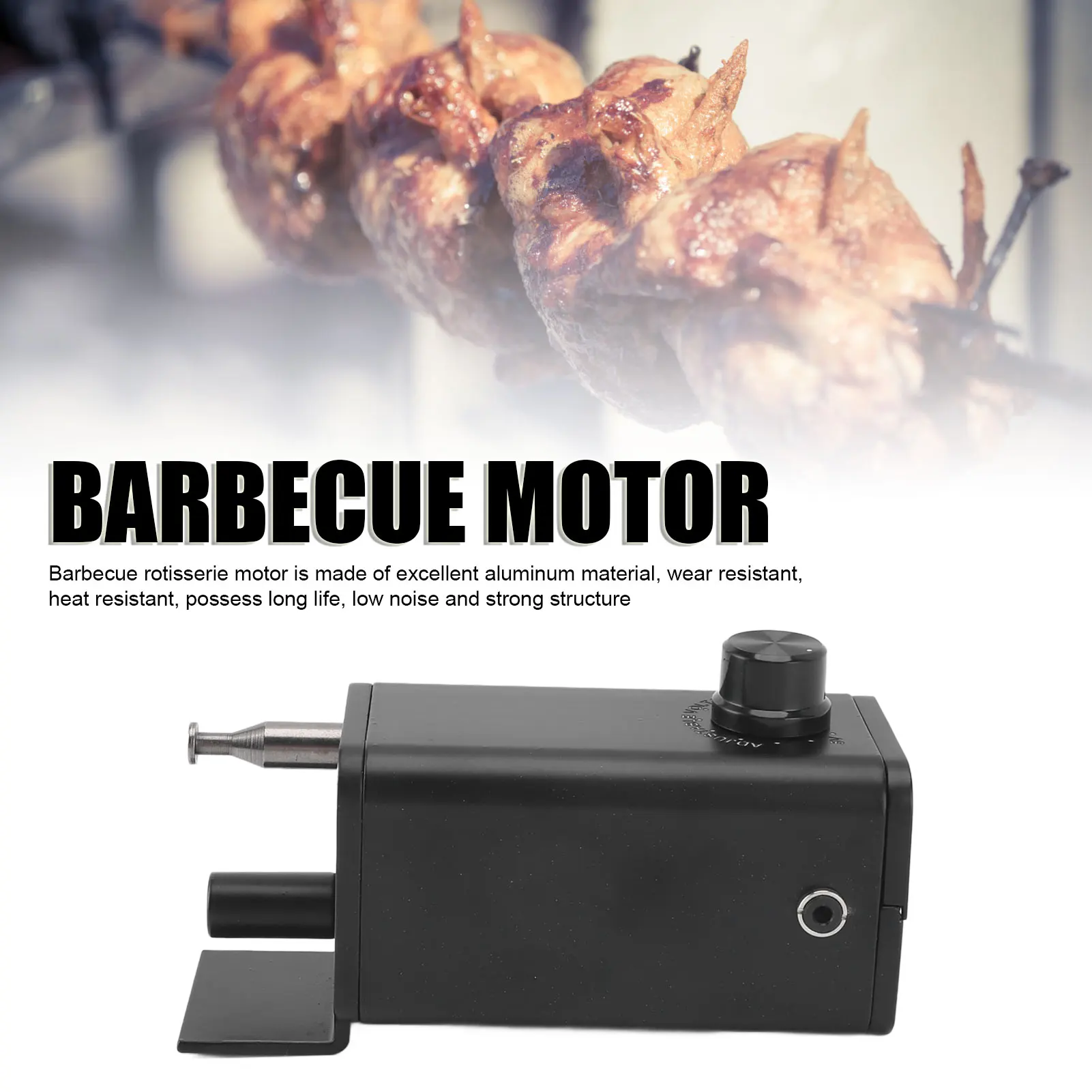 5V‑12V Barbecue Rotisserie Motor Portable Adjustable Speed High Torsion BBQ Grill with USB Cable for Camping Kitchen 3