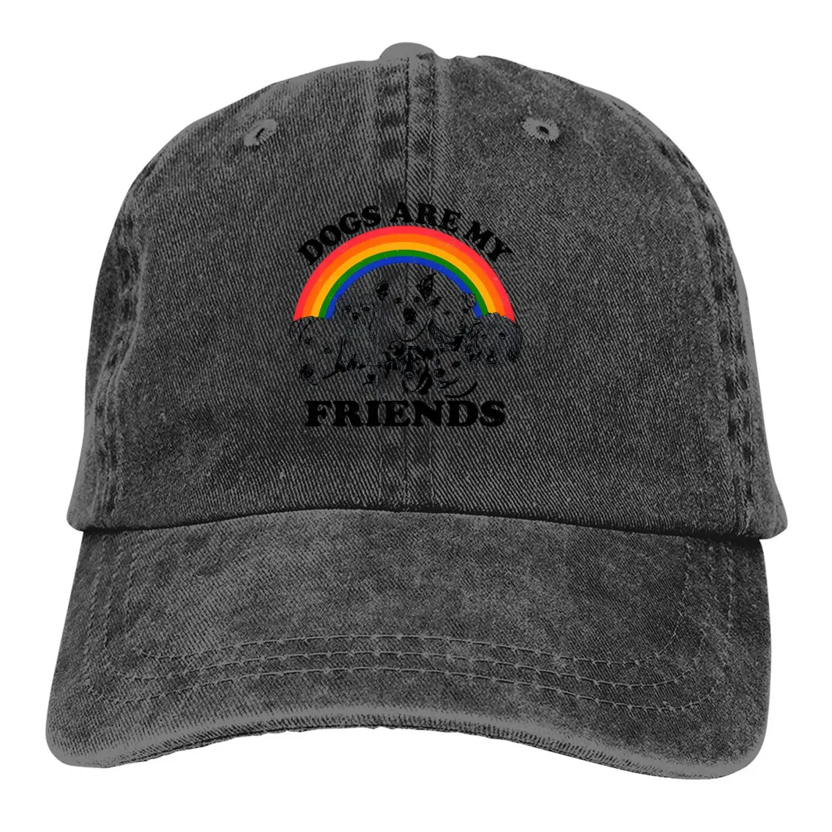 

Washed Men's Baseball Cap Dogs Are My Friends Trucker Snapback Caps Dad Hat Dogs Golf Hats