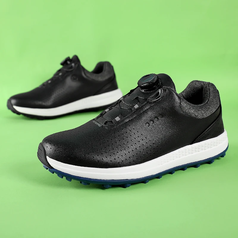 Solid Color Thick Sole Golf Shoes Rotating Buckle Casual Shoes Breathable Mesh Sports Sneakers golf shoes