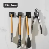 4 ชิ้นห้องน้ําสีดํา Robe Coat Hanger Hook Strong กาวผ้าเช็ดตัวแขวน Hook สติกเกอร์ Robe Organizer Hook 4