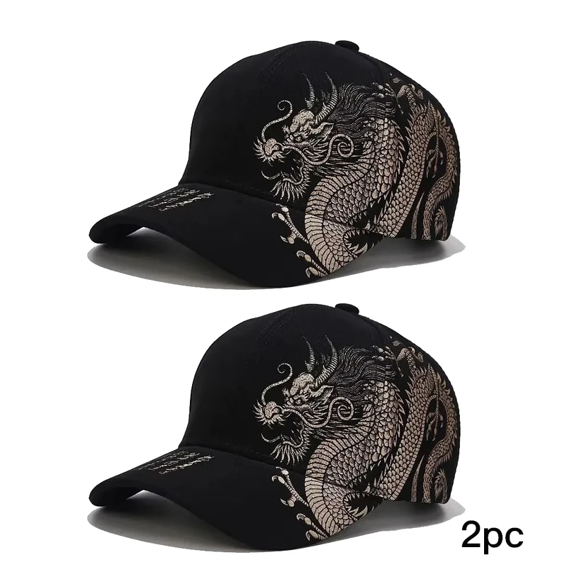 Chinese Style Dragon Pattern Baseball Hat For Men And Women