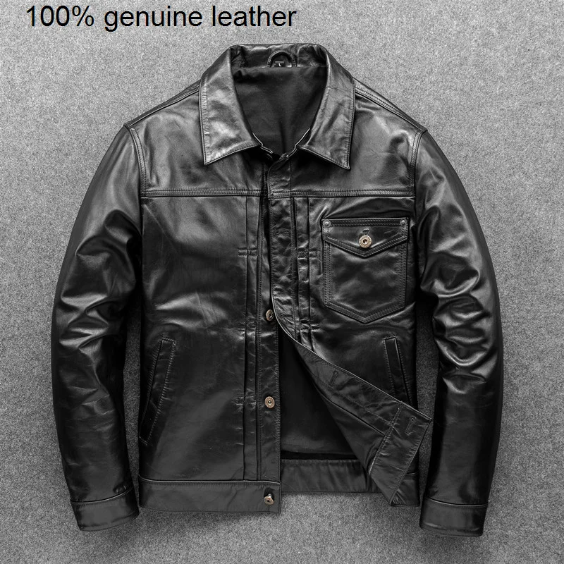 Skin GU.SEEMIO Genuine Vintage Horsehide Horse Jacket West Cowboy Coat ...