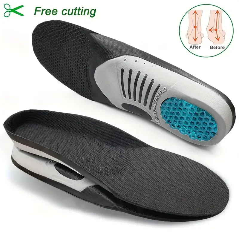 1 Pair Of Orthopedic Insoles, Comfortable Absorb Sweat Shoes Pad Lightweight Inflatable Design For Sports Hiking, Climbing, Work
