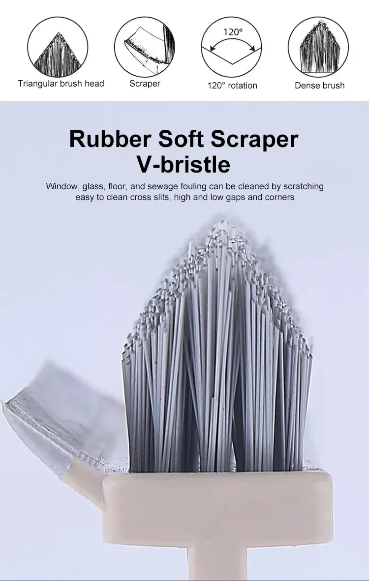 2-in-1 Cleaning Brush with Long Handle – Stiff Bristle & Squeegee for Crevice, Algae & Corner Dirt Removal 2 Sa95675b27f5d4296aff8c3e1435d17d82