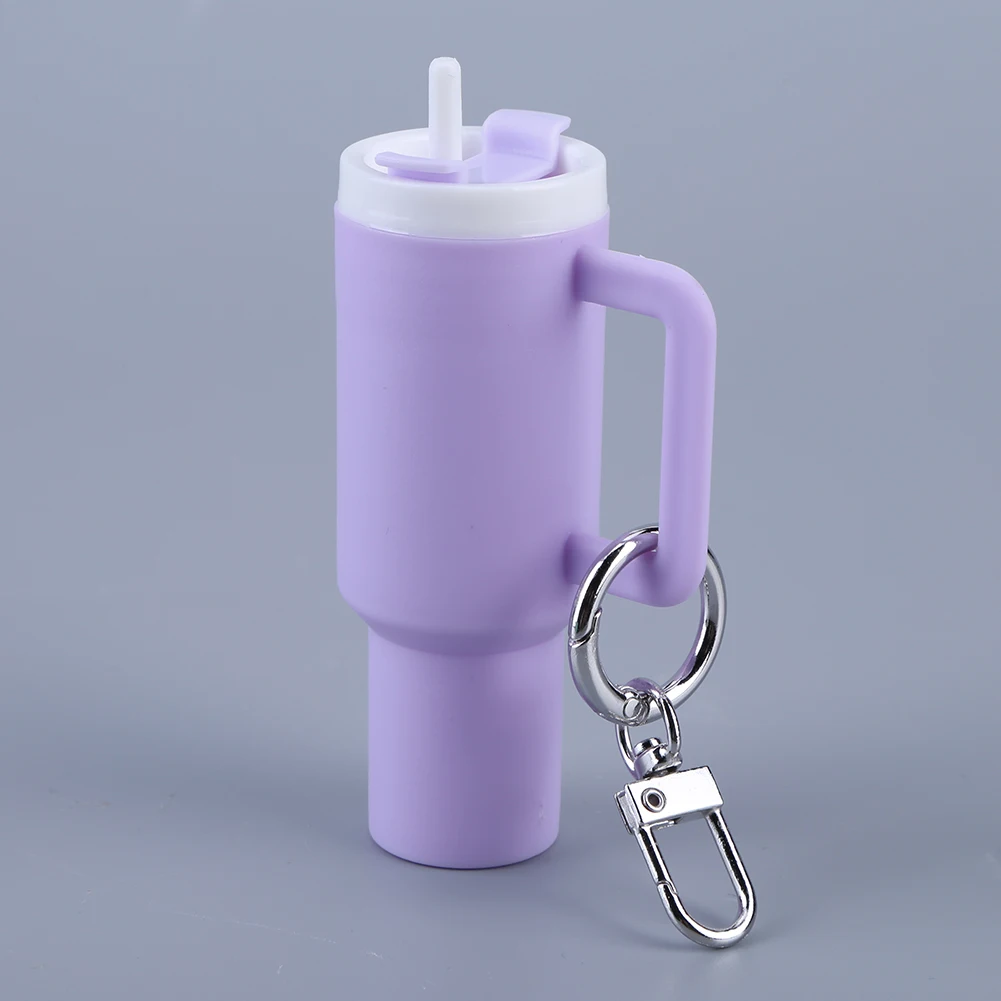 Mini Cup Keychain Mini Tumbler Keychain Cute Tumbler Key Ring Chapstick Holder Keychain Mini Keychain Pendant for Backpack
