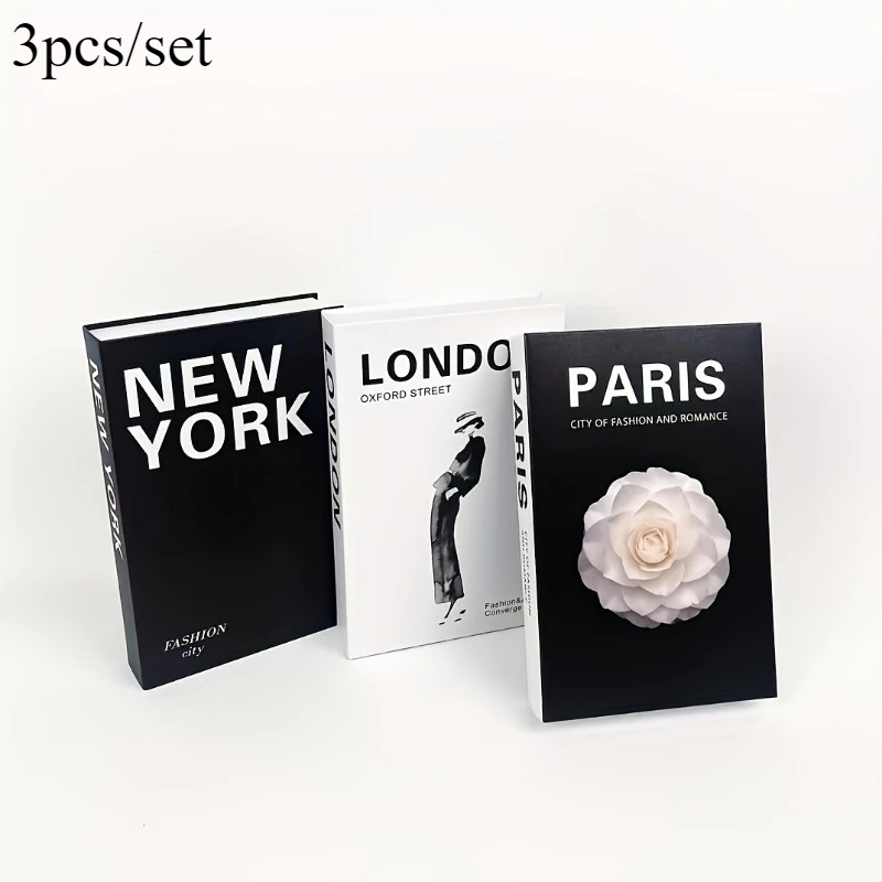 3-Piece Vintage Stacked Book Decor Set 6