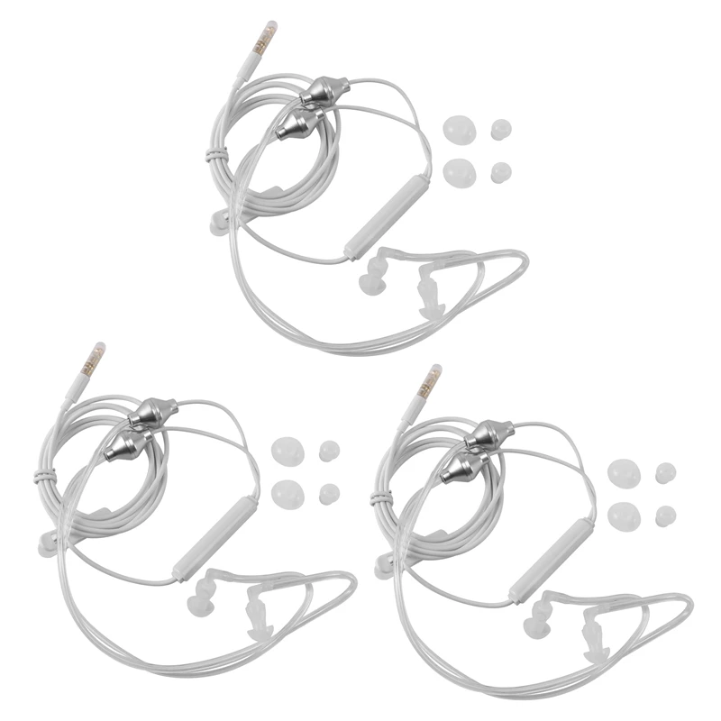 

3X бинауральные наушники с защитой от излучения, стереонаушники с микрофоном, универсальные шумоподавляющие наушники 3,5 мм