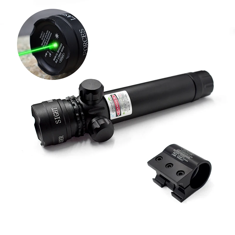 Green Laser Aiming Instrument Auxiliary Sight Hunting Laser Device Optical Equipment Including Clamp Without Battery