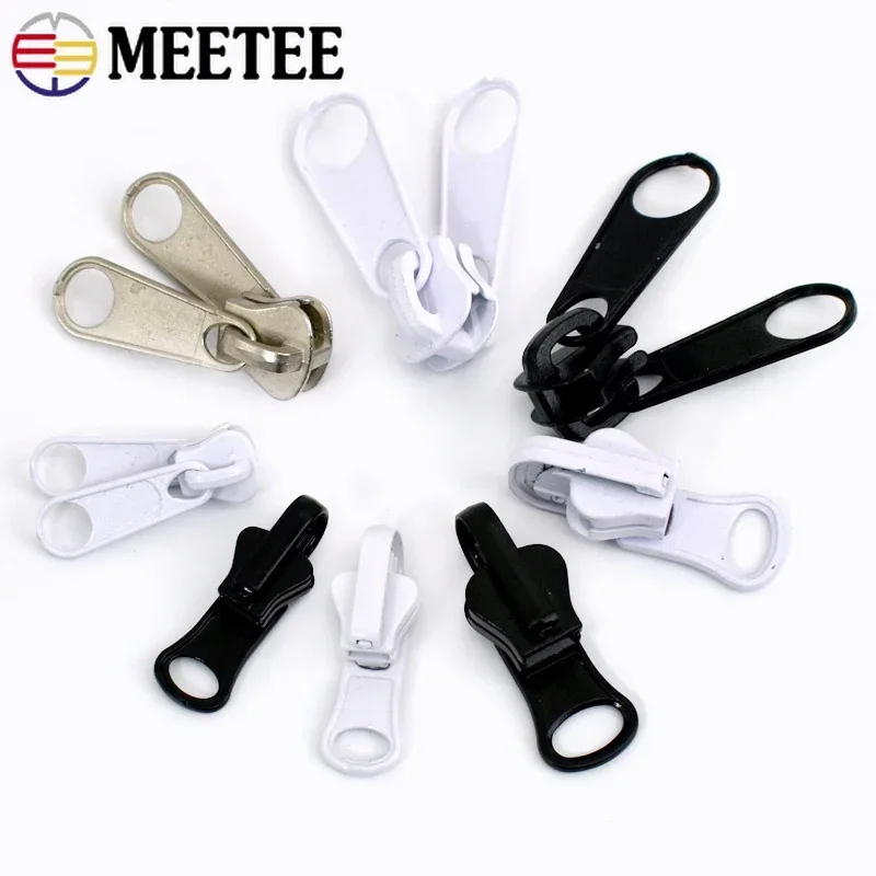 ナイロンコイルジッパーメタルジッパースライダーのプル 5 個のジッパープル交換ジッパー修理キットジッパースライダープルタブユニバーサ ジッパースライダー  5個セット ジッパーヘッド ジッパータブ ジッパープル 引き手 ファスナー スライダー 金具 チャック 部品 ... ジッパープラー、ジッパープルタブの交換、スライダーの交換、100PCS 5# メタルシルバー両面ナイロンヘッドプーラー DIY 手仕