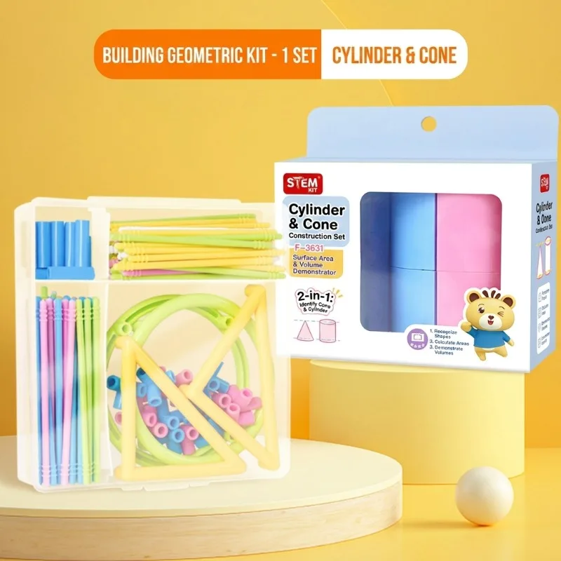 Geometry Building Set for 5th and 6th Grade Second Semester 3D Shape Recognition Combination Math Teaching Aids Learning Tool - 4