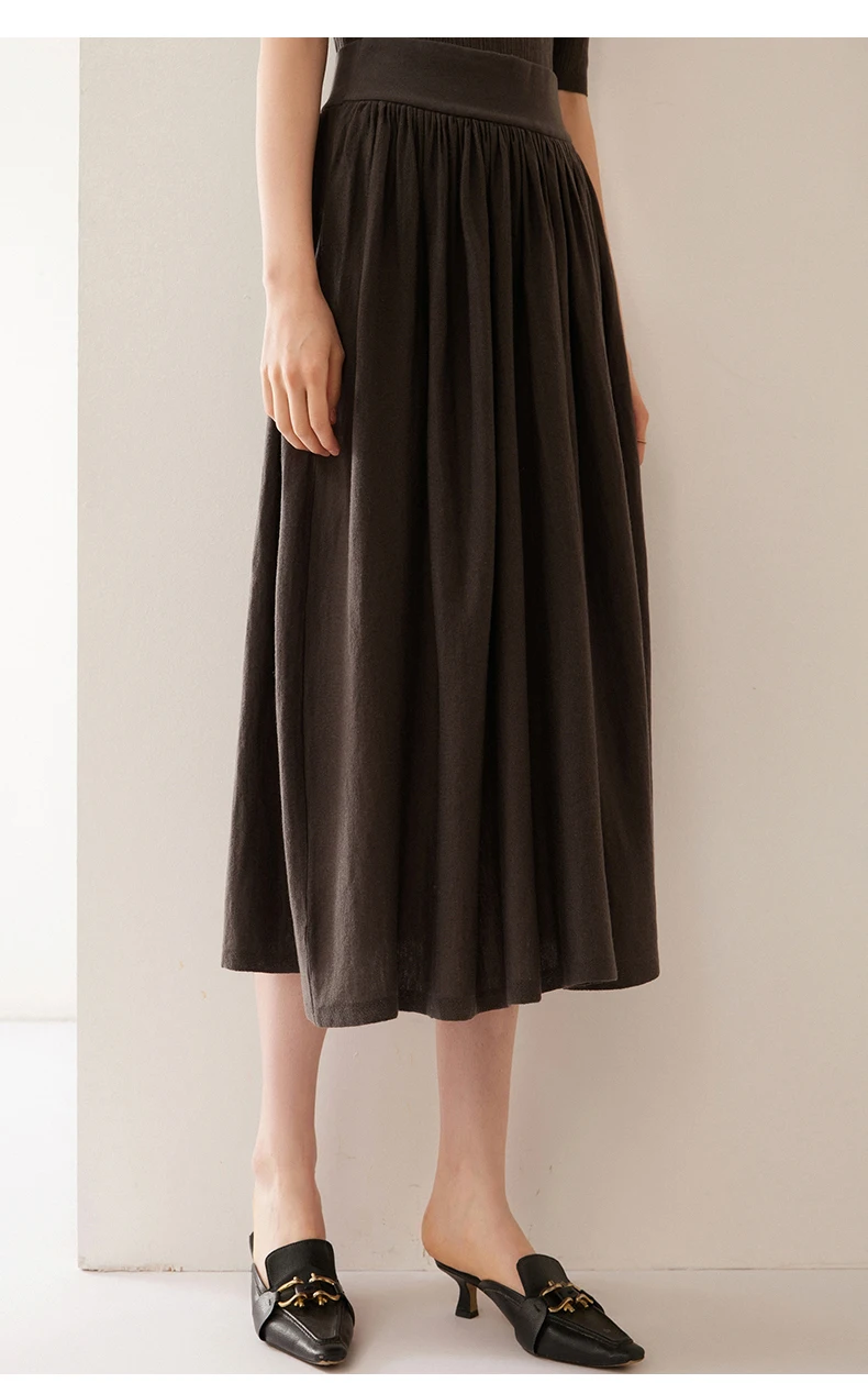 Women's cashmere silk skirt fabric texture