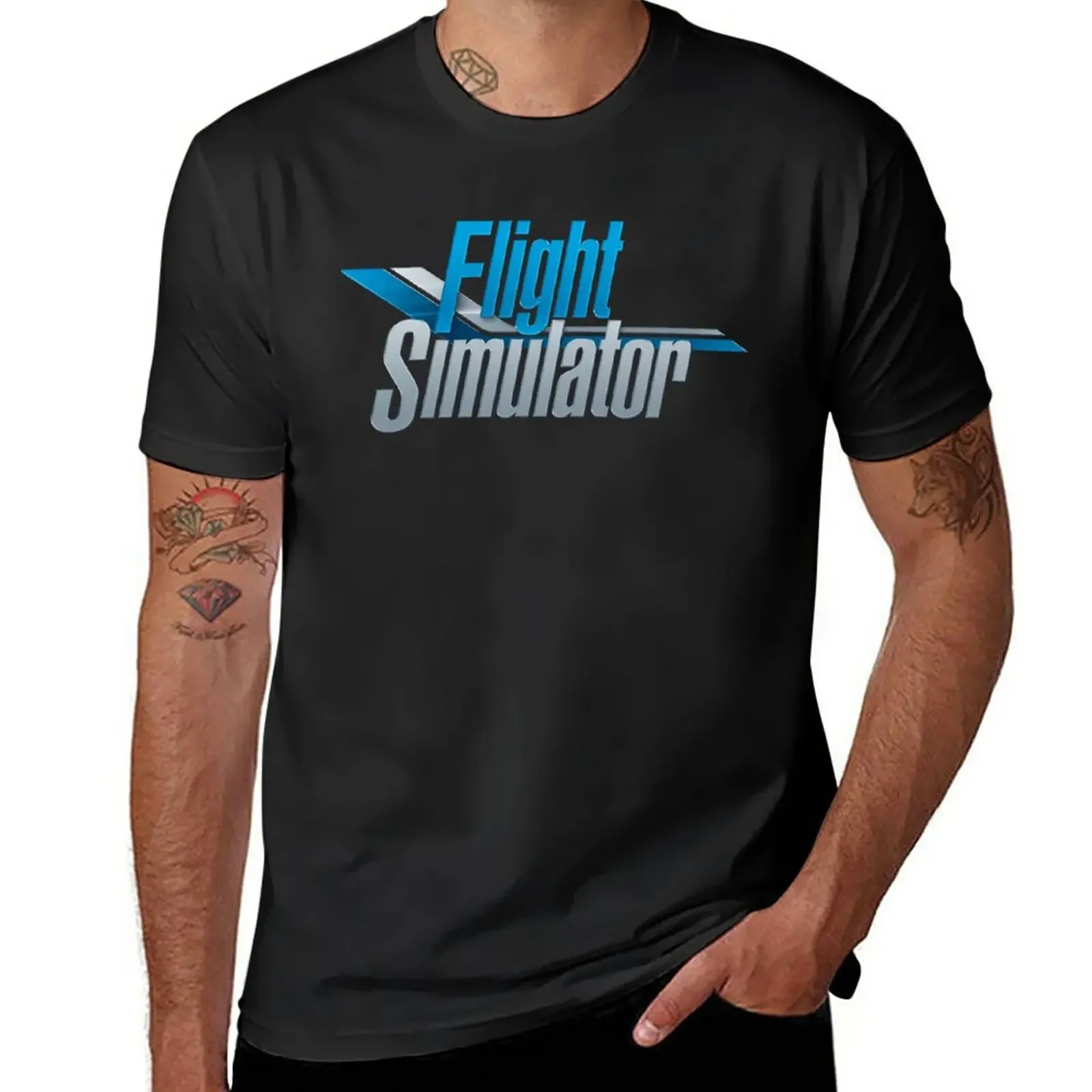 Flight Simulator 2020 T-Shirt Anime For A Boy Mens T Shirt Graphic
