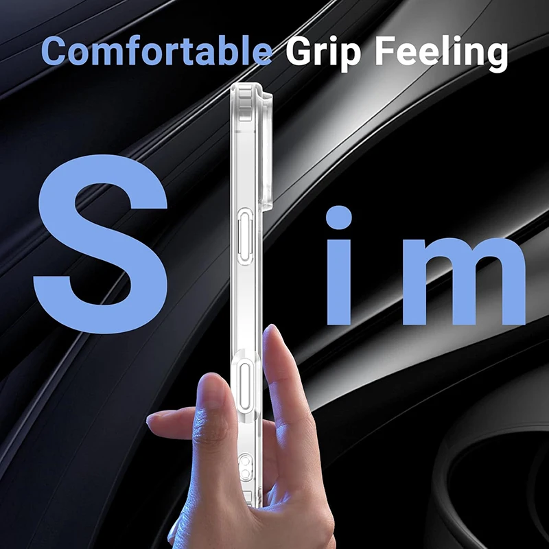 Premium Shockproof Transparent Acrylic Phone Case with MagSafe Compatibility