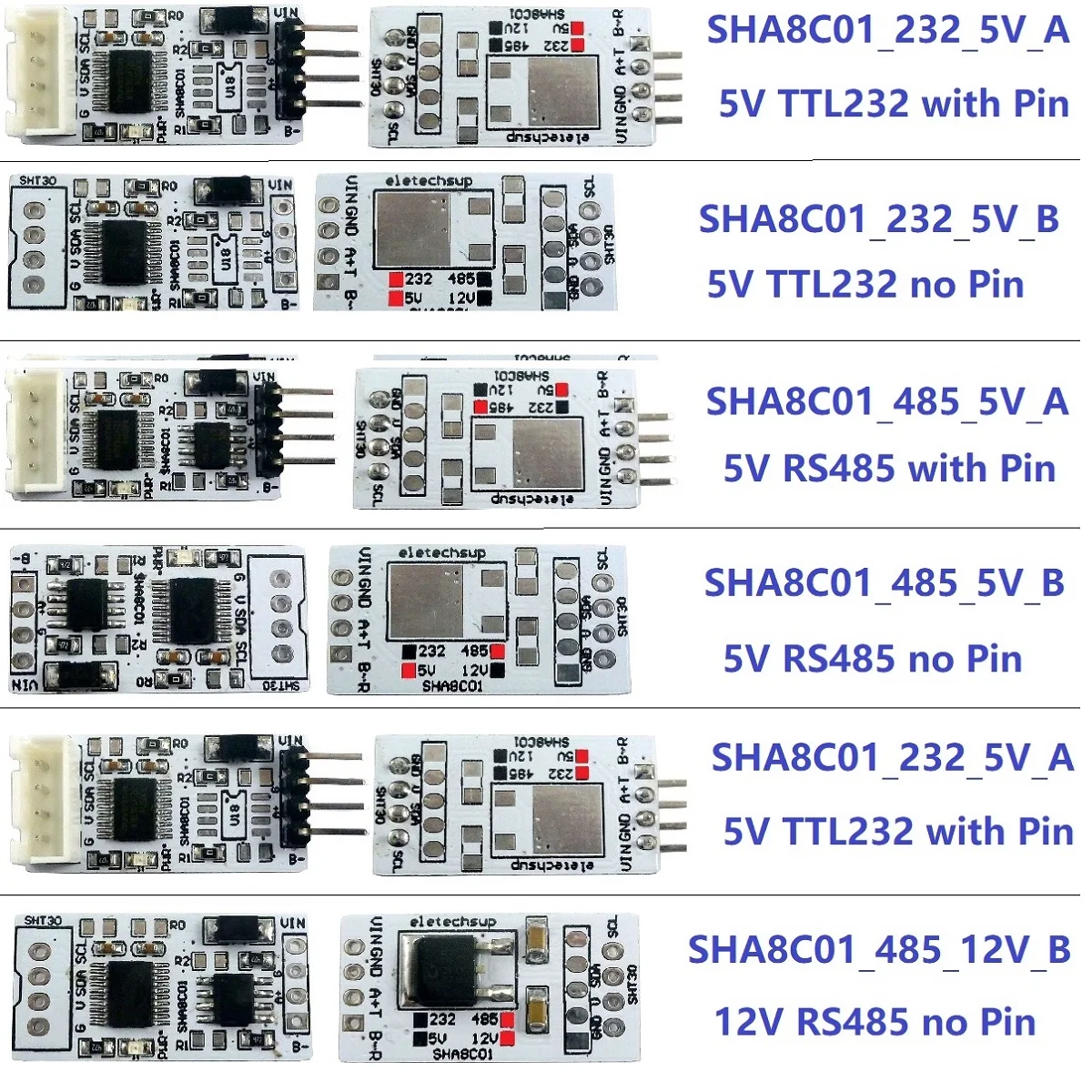 40-125Celsius-0-100-RH-SHT30-SHT3X-RS485-RS232-TTL-Modbus-Rtu-Digital ...