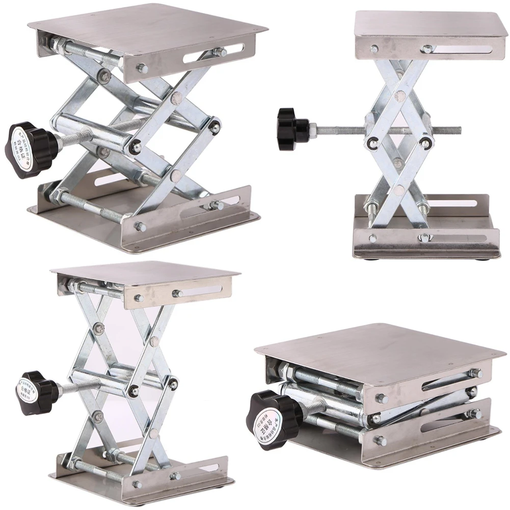 Plataforma De Elevación Manual Para Router De 50-160mm – Acero Inoxidable Para Mesa De Carpintería Y Laboratorio
