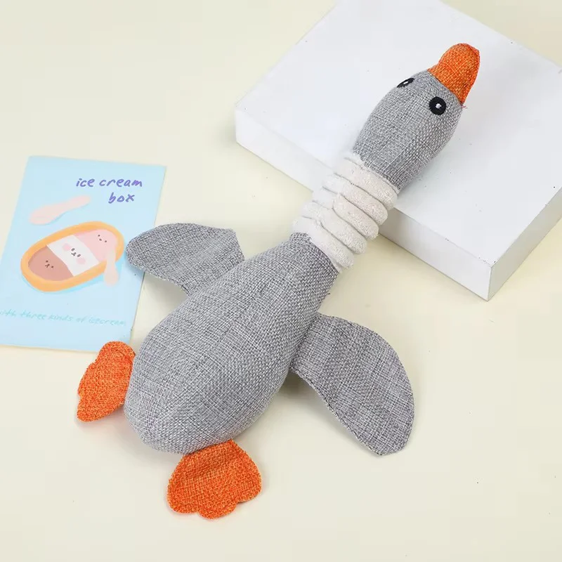 Eco-Friendly Squeaky Plush Duck Toy