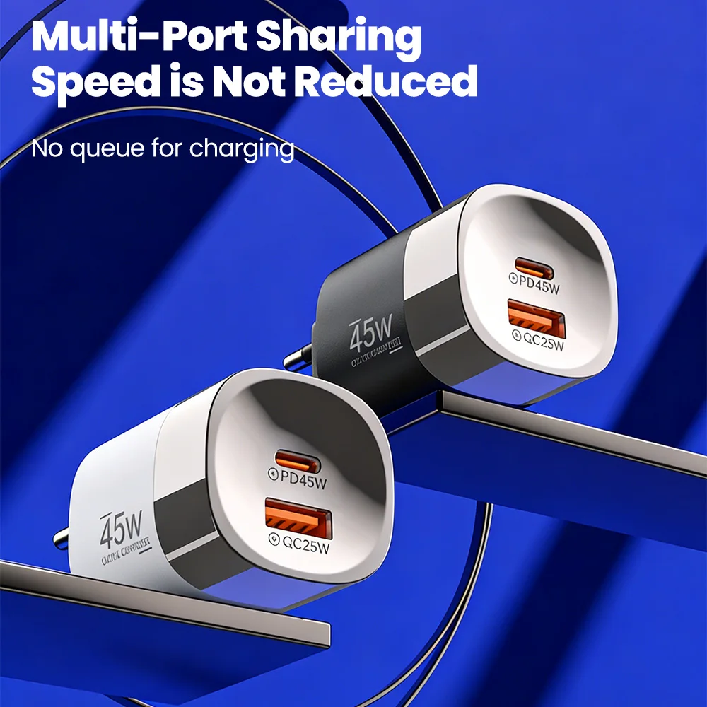 Caricatore USB 45W Ricarica Rapida Tipo C per iPhone 17 16 15 Samsung Galaxy S25 S24 Xiaomi Adattatore PD - Image 5