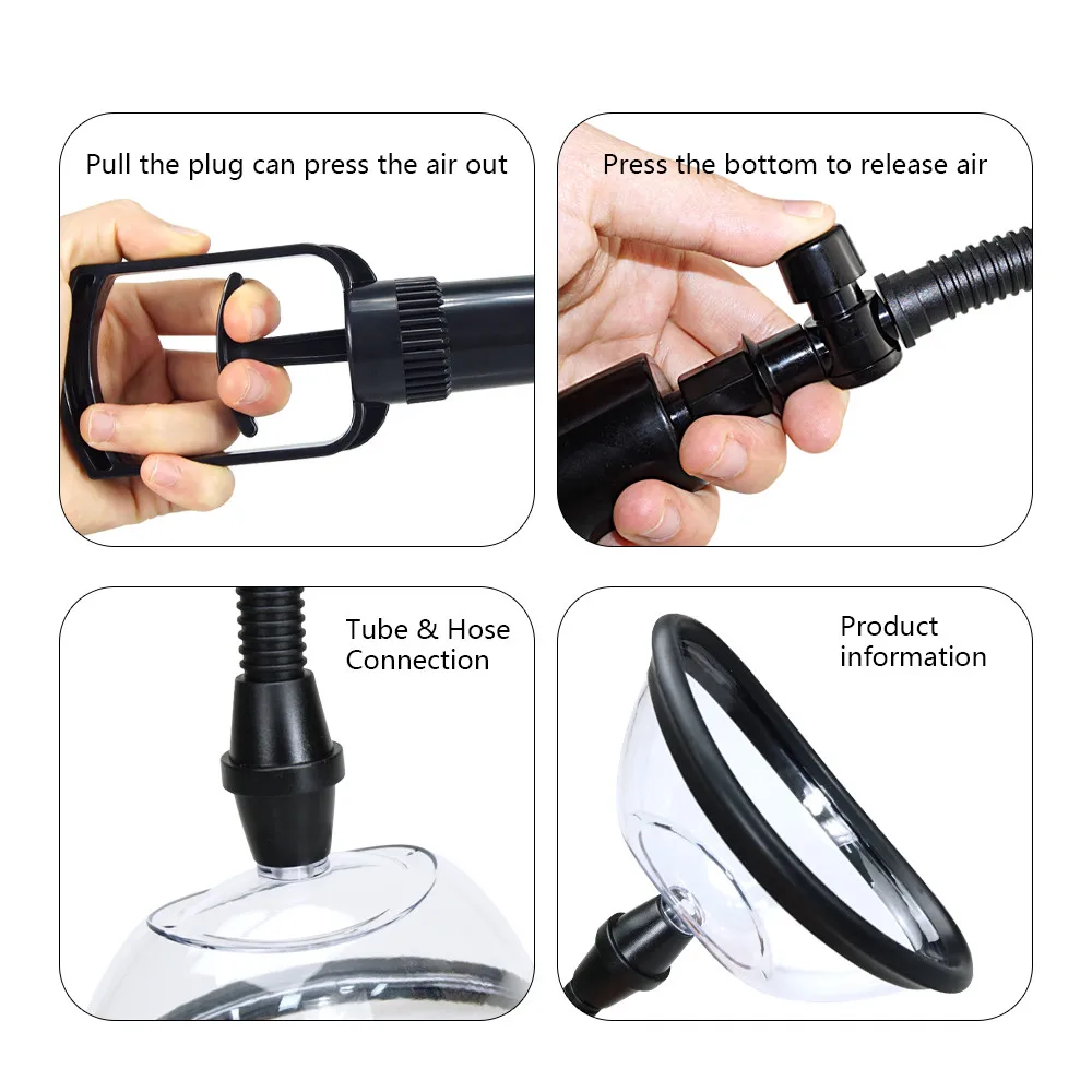 Sex Toys Pussy Pump Breast Suckers Manual Vacuum Pumps Adult Female Sex Toy Vagina Sucking Vibrator Clit Sucker Vibrator Female Masturbator