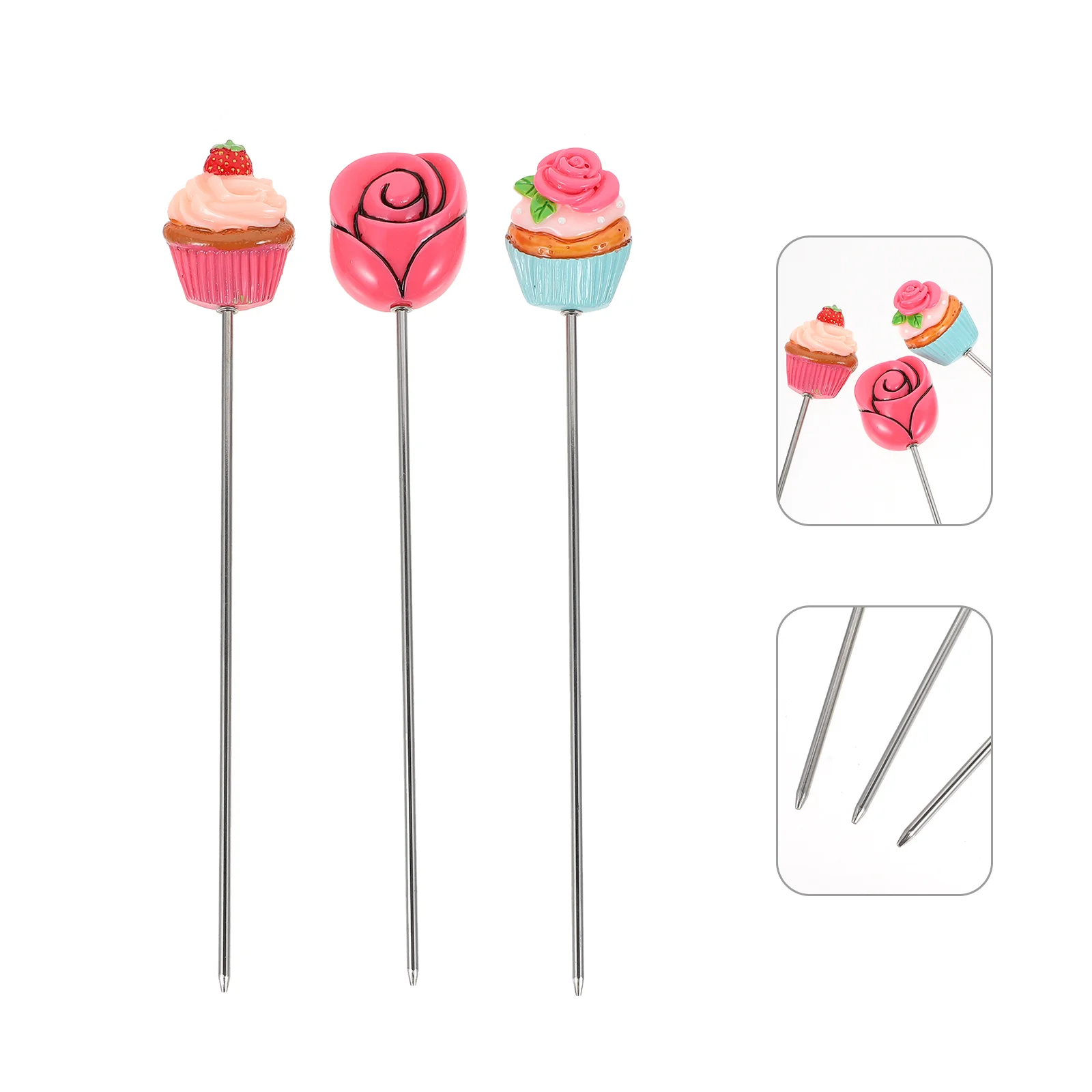 

3 Pcs Biscuits Cake Kitchen Probe Test Supply Reusable Bread Testing Needle