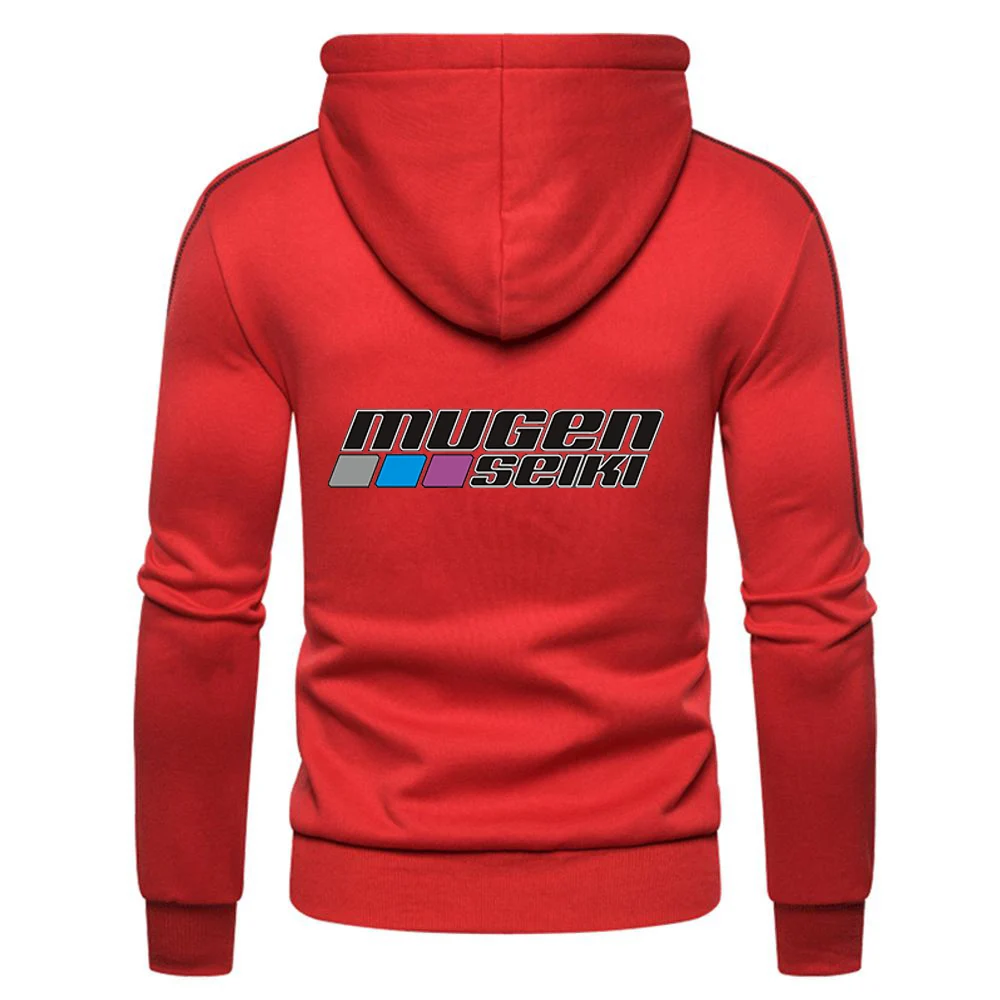 Mens Hooded Jacket Mugen Seiki Men Solid Color Hoodies Spring Autumn Casual Streetwear Hooded Sweatshirts Sports Outdoor Pullovers Loose Tops