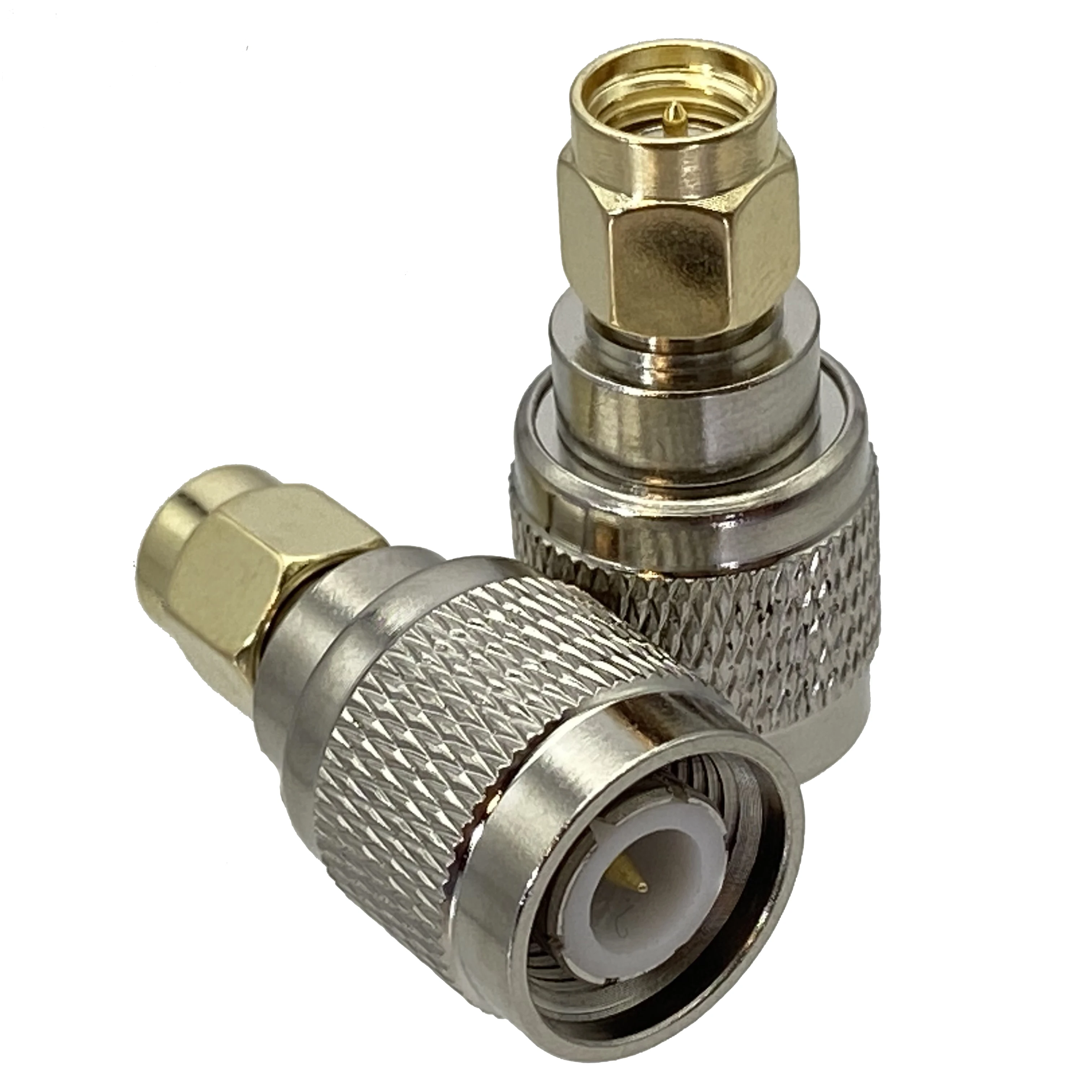 SMA para TNC macho Plug e fêmea Jack adaptador, RF reto, conector coaxial, 50Ohm terminais de fio, 1Pc