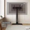 Swivel Floor TV Stand with Mount for TVs,Flat/Curved Screens Universal Swivel Televisions TVs Mount Stand,Tempered Glass Base 3