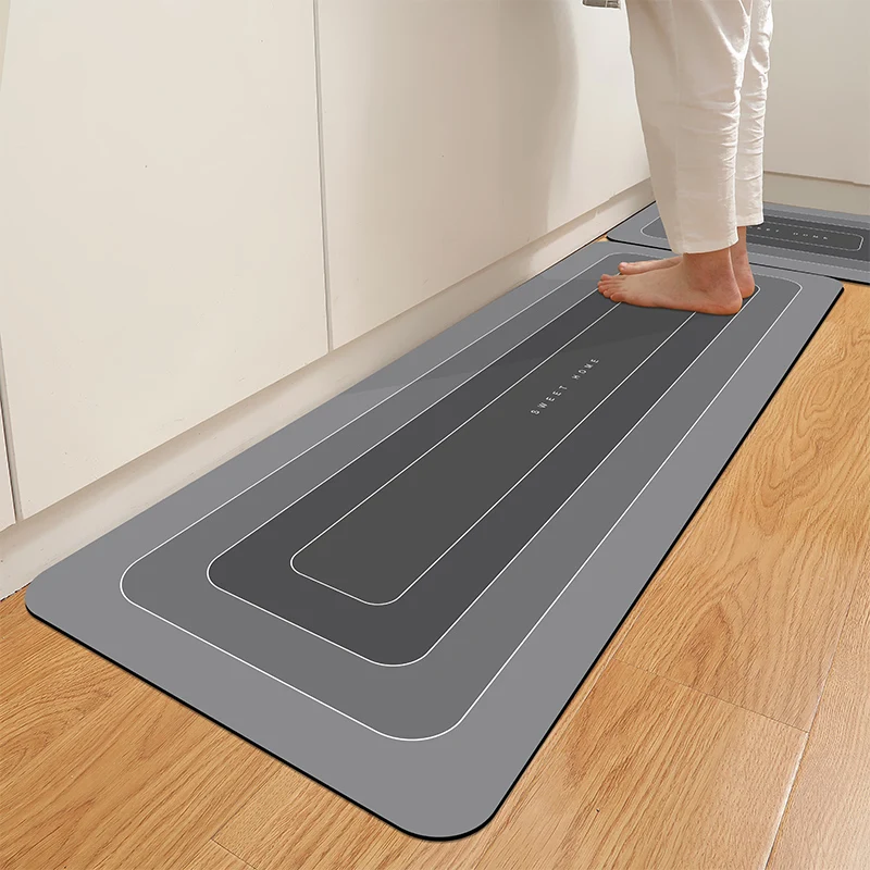 1PCS Kitchen Floor Mat Waterproof, Anti-skid, Anti-dirty Foot Mat Household Door Mat, Door Mat Carpet, Diatomite Door Mat BEST SELLERS