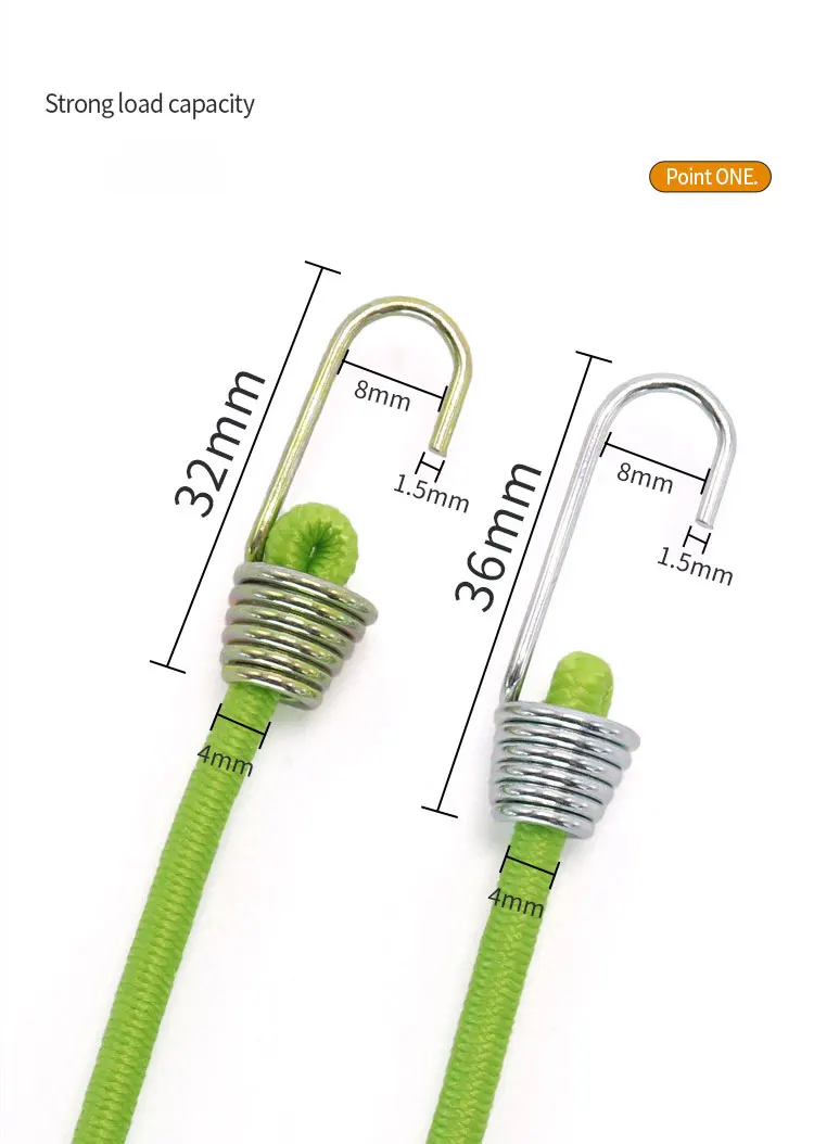 Elastic Bungee Cord Heavy Duty Luggage Straps Rope Hooks 25
