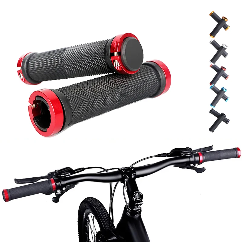 Bicycle Grips Rubber MTB BMX Handlebar Cuffs Lock on Anti-Slip Mountain Bike Handles Grip Cycling Bar Cover Accessories