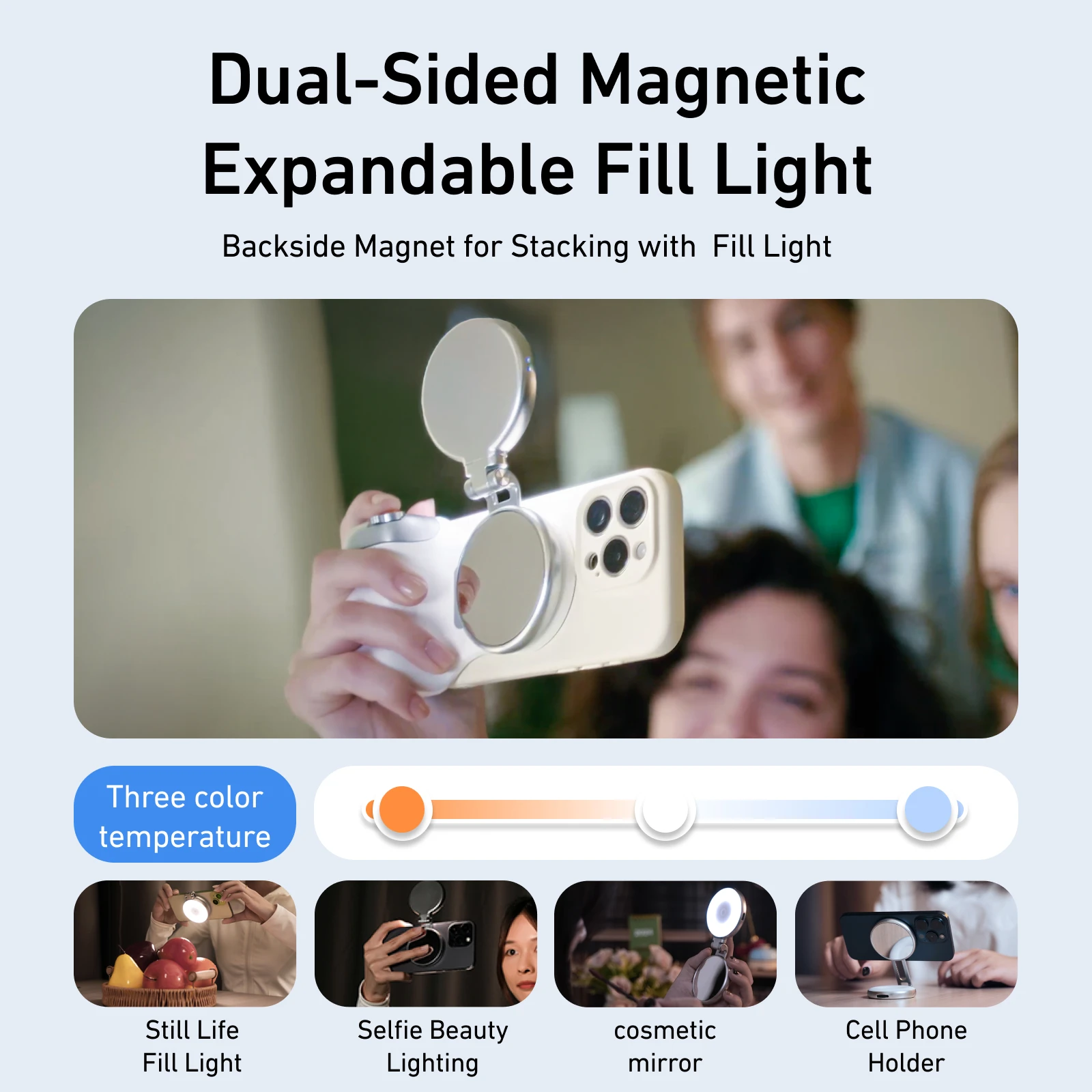 NEW Magnetic Phone Camera Shoot Hand Grip Phone Holder Shooting Aid Remote Control Handle for iPhone 17 16 15 HUAWEI VIVO MI