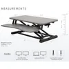 Desk Converter, K Series, Height Adjustable Sit to Stand Riser, Dual Monitor and Laptop Workstation with Wide Keyboard Tray 4