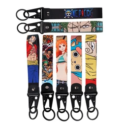 Cool Anime Jet Tag Lanyard Zoro Keychain For Car Keys Backpack Wrist Lanyard Short Strap Keys Holder Pendant Anime Accessories