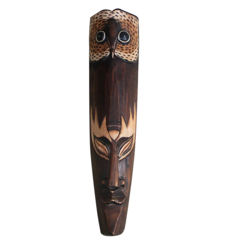 Solid Wood Mask For Wall Decoration African Facebook Bar Ktv Restaurant Wall Hanging Thai Woodcut Decoration