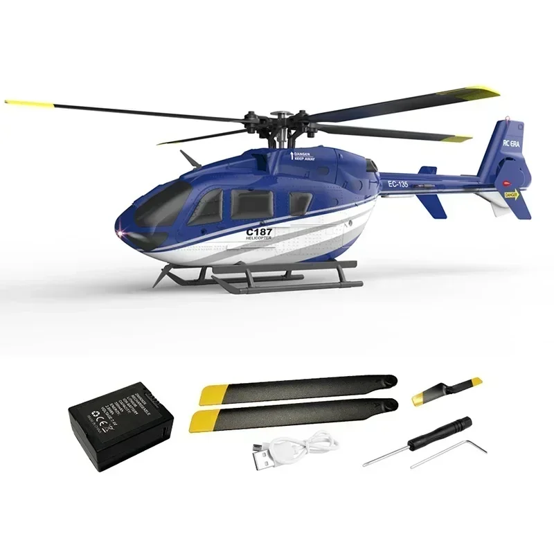 

Rc C187 Remote-controlled Aircraft New Ec135 2.4g Model Remote-controlled Helicopter Single-paddle Aileronless Aircraft Model