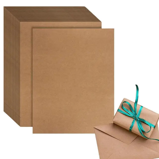 100 Fogli Carta Kraft A6 - 15x10cm Per Fai Da Te, Biglietti E Inviti | Cartoncino Naturale 300g/m² - Foto 8