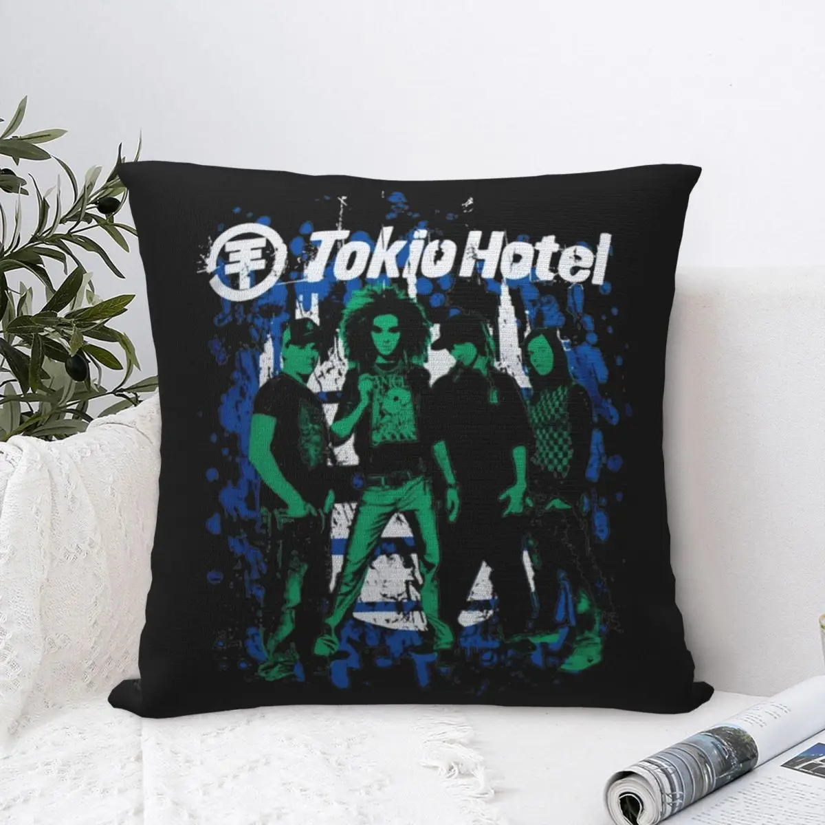

Tokio Hotel Rock Square Pillow Cases Music Cushion Covers Funny Decor Throw Pillow Case Cover for Sofa 18"