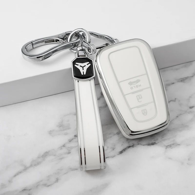 Ontto TPU-Schutzhülle Für Toyota Smart Key – Passt Für CHR, Corolla, RAV4 & Mehr, Gold-grau