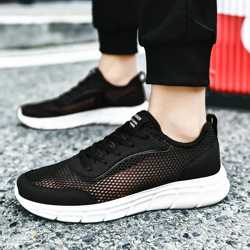 Summer Mesh Shoes Men Sneakers Breathable Light Man Casual Shoe Lace-Up Walking Footwear Tenis Masculino Zapatillas Hombre 2024