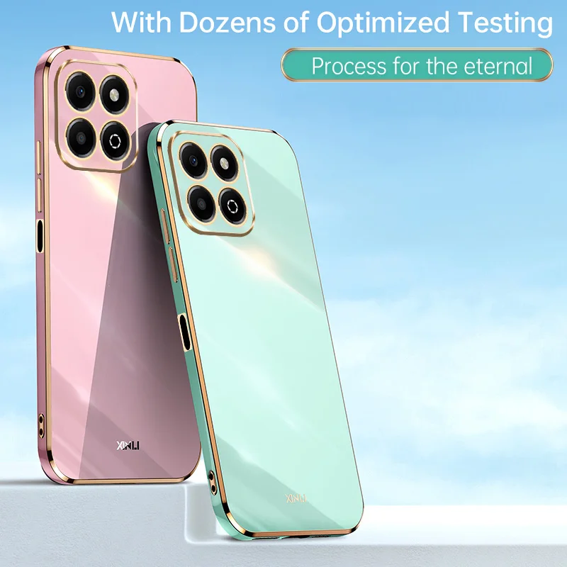 Custodia Sottile In Silicone Per Honor X6b 4G - Morbida Con Protezione Fotocamera - Design Elegante Bianco