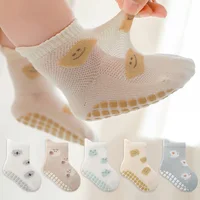 5 Pairs Childrens Non-Slip Socks Cute Cartoon Pattern Kids Boys Girls Floor Socks Comfortable Breathable for Toddler