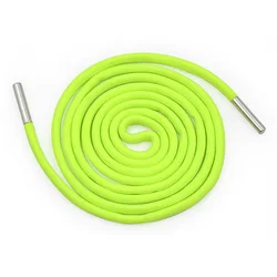 Braided Round Twisted Cord for Fashion and Craft Projects - 140CM, 5MM, Solid Color (Fluorescent Green)