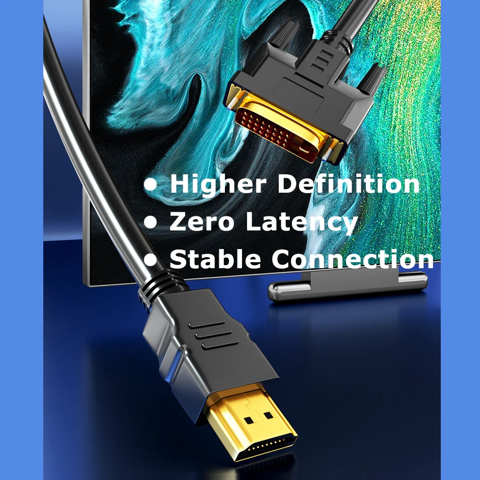 DVI to HDMI Cable HDMI Adapter 4k to DVI PS5 TV Box monitor xbox series x projetor PS4 5m Hdmi converter wire