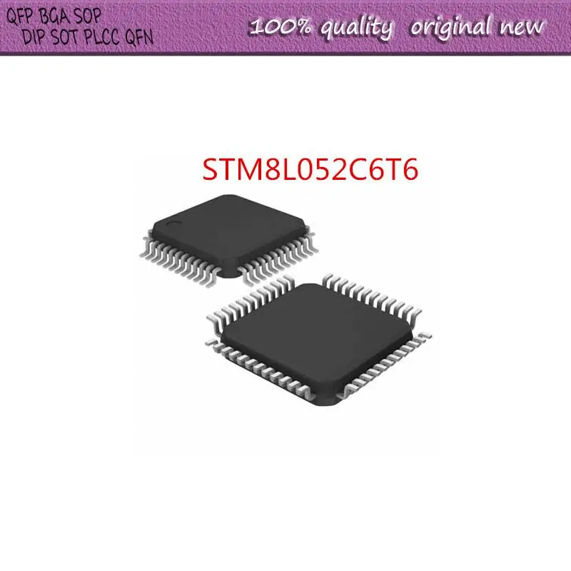 

NEW 2PCS/LOT STM8L052C6T6 STM8L STM8L052 STM8L052C STM8L052C6 LQFP-48