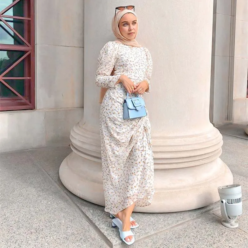 Muslim Fashion Hijab Dress Printed Abayas for Women Turkish