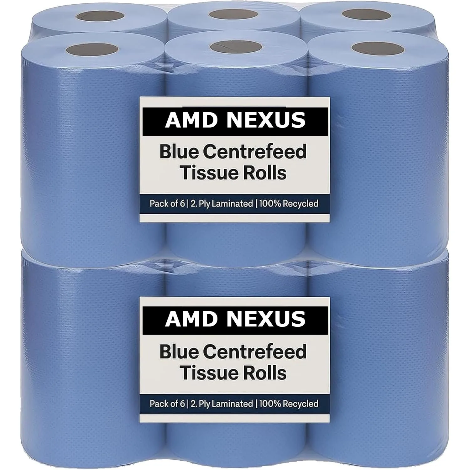 12 X Centrefeed Blue Rolls | 2 Ply Embossed Paper Towels | Strong & Absorbent | Perfect for Commercial & Kitchen Use Cleaning t
