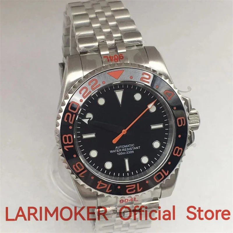 

Мужские механические часы LARIMOKER 24 Jewel NH35A PT5000 40 мм, браслет из нержавеющей стали с сапфировым стеклом и светящимся циферблатом